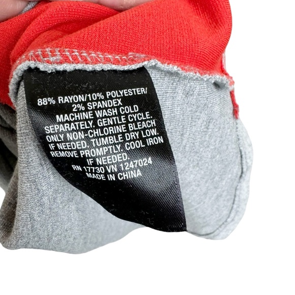 Mossimo Gray Sheath T-shirt Dress Red Side Stripes Size Large - Picture 4 of 7